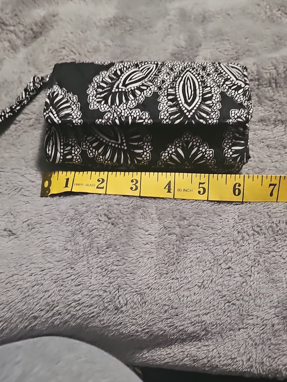 Vera Bradley Black and White Paisley Wristlet Wallet
